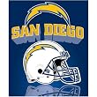 San Diego Chargers Light Weight Fleece NFL Blanket (Grid Iron) (50x60) by Northwest