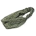Chic Lady Girl Women Wide Headband Lace Head Wraps Turban Bandanas Army Green