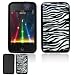 Apple Ipod Touch 2nd Gen Black/White Zebra Laser Cut Silicon Skin Case