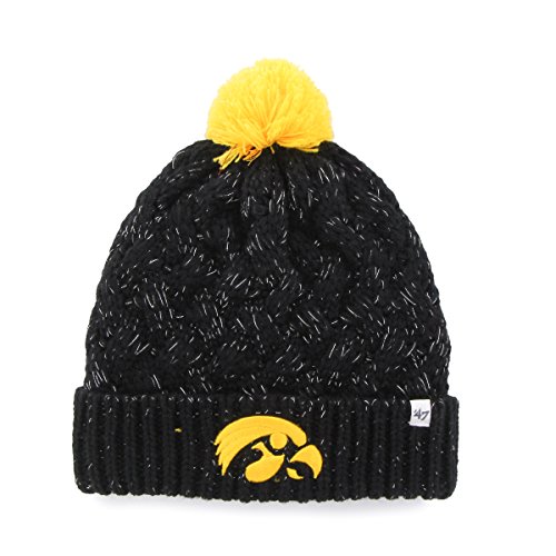 NCAA Iowa Hawkeyes Women's Fiona Cuff Knit Hat, One Size, Black