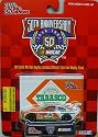 1998 - Racing Champions - NASCAR 50th Anniversary - Todd Bodine - No. 35 Tabasco Pontiac Grand Prix - 1:64 Scale Die Cast Replica Car, Collectible Card and Display Stand