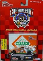 1998 - Racing Champions - NASCAR 50th Anniversary - Todd Bodine - No. 35 Tabasco Pontiac Grand Prix - 1:64 Scale Die Cast Replica Car, Collectible Card and Display Stand