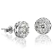 18k White Gold Floral Cluster Diamond Earrings Studs (G-H, SI-I, 1.46 carat)