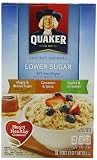 Quaker Instant Oatmeal Lower Sugar, Flavor Variety Pack, 10 Count Boxes (Pack of 4)
