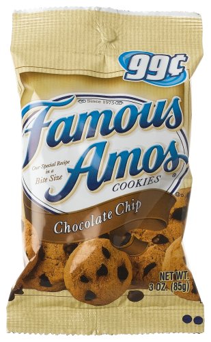 Famous Amos Chocolate Chip Cookie, 3-Ounce Units (Pack of 36) by Famous Amos