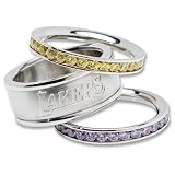 Los Angeles Lakers Logo Crystal Stacked Ring Set