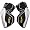 Reebok 5K Arm Pads ( sz. M, Black/Silver/Orange : S-L )