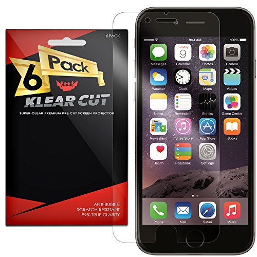 Klear Cut [6 Pack] - Screen Protector for Apple iPhone 6 Plus 5.5