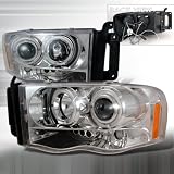 02 03 04 05 Dodge Ram 1500, 03 04 05 Ram 2500&3500 Halo Projector Headlights - Chrome... by