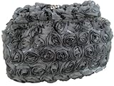 Gray Romantic Rose Rosette Sheer Satin Soft Baguette Evening Clutch Handbag Purse w/Detachable Chain 51lV53kItjL. SL160 Gray Romantic Rose Rosette Sheer Satin Soft Baguette Evening Clutch Handbag Purse w/Detachable Chain
