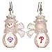 Philadelphia Phillies MLB Snowman Baseball Earrings (1)
