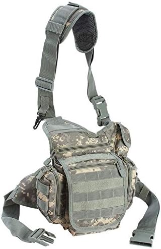 Camo EDC Tactical Tote Bag Chest Rig Day Back Pack Ammo Belt Gear Molle Loops