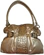 Women's Kathy Van Zeeland Purse Handbag Knockout Belt Shopper Champagne