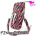 Roo Funky Hairdressing Pouch - Pink Zebra Snap Style