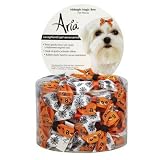 HALLOWEEN DOG BOWS- MIDNIGHT MAGIC DOG BOW CANISTER - 100 bows