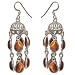 The Earrings Sterling Silver Tiger'seye Gemstone 2.5 inches (erg137)