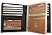 AG Wallets Men's Large Genuine Leather Bifold Wallet Slim European Hipster 2 Windows Black Leather