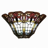Exciting Lighting AMB3002 Wireless Wall Tiffany Classic Floral Sconce