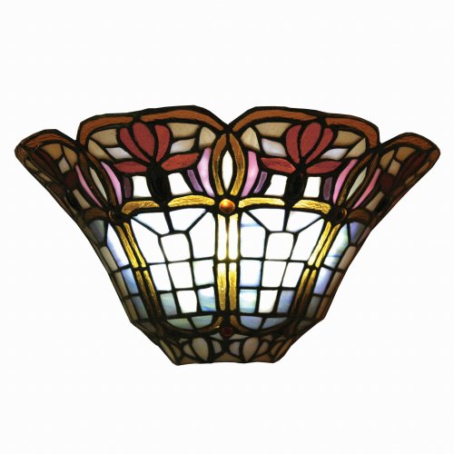 Exciting Lighting AMB3002 Wireless Wall Tiffany Classic Floral Sconce