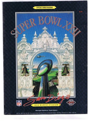 Super Bowl XXII Official Game Program Washington Redskins Vs. Denver Broncos