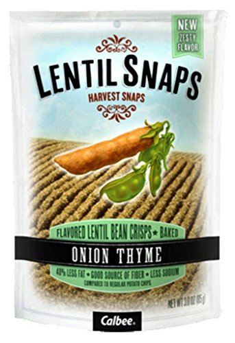 Harvest Snaps Lentil Snaps Onion Thyme - Pack of 3, 3.3 Oz. Ea.