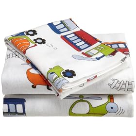 Pike Street 135-Gram Printed Flannel Sheet Set, On The Go