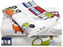 Pike Street 135-Gram Printed Flannel Twin Sheet Set, On The Go