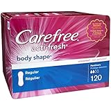 Carefree Acti-fresh Pantiliners Regular Unscented, 120 Count
