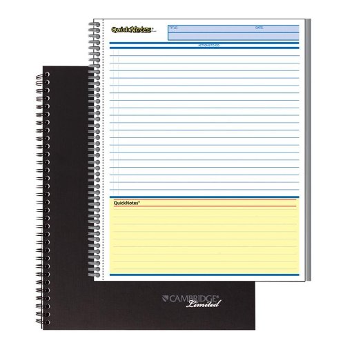Mead : Cambridge Wirebound Business Notebook, Ruled, Letter, White, 80 Sheets/Pad -:- Sold as 2 Packs of - 1 - / - Total of 2 Each