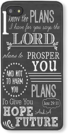 iPhone 5/5S Case Bible Verse For I Know The Plans I Have For You Says The Lord. Jeremiah 2911 Phone Case Custom Black Polycarbonate hard case for Apple iPhone 5/5S