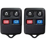 2 KeylessOption Replacement Keyless Entry Remote Control Key Fob Clicker Transmitter - Black