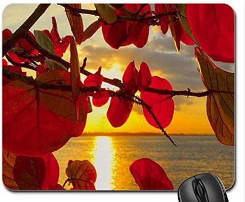 glowing red Mouse Pad, Mousepad (Sunsets Mouse Pad)