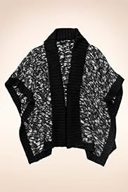 Open Front Textured Knitted Wrap