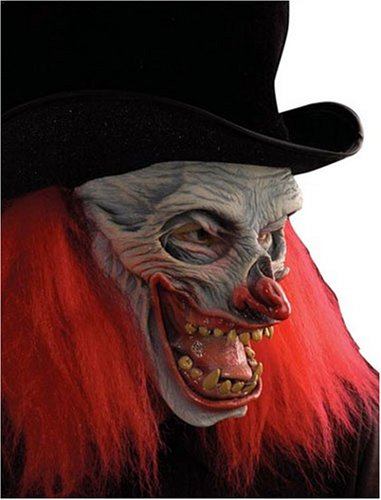 Creepy Skeleton Clown Adult Costume Half Mask
