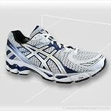 Asics Gel-Kayano 17 Men's Sneakers Style# T100N-0193 (12 M US, White/Lightning/Navy)