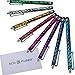Eco-Fused 8 Stylus Pen Bundle / Zebra Print Stylus Pens / Compatible with All Capacitive Touchscreen Devices including iPhone, Android Phones, Tablets, iPad, iPod / Microfiber Cleaning Cloth Included