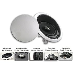 MA Audio MAT-625A In Wall Home Theater Surround Sound Stereo Speaker
