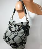 NEW AUTHENTIC COACH SIGNATURE BROOKE HOBO (BW/Black/Silver)