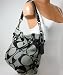 NEW AUTHENTIC COACH SIGNATURE BROOKE HOBO (BW/Black/Silver)