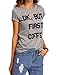 Haola Women's Casual Tops Summer Street Printed T-Shirt Short Sleeve Funny Tees