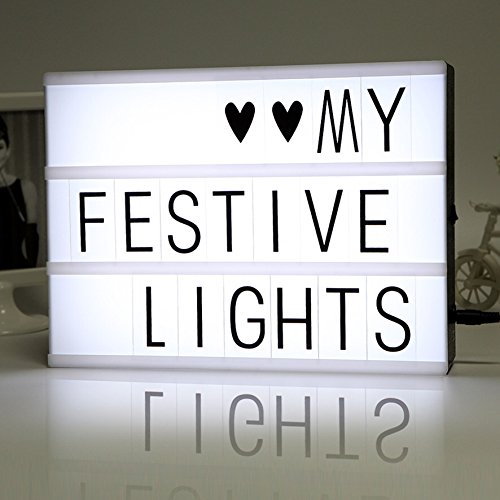 ITingjoy Free Combination Cinematic Light Box with Letters and LED Light A4 Size