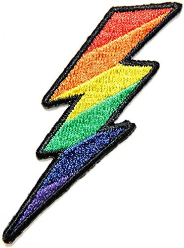 Thunder Rainbow Kid Baby Girl Jacket T-shirt Patch Sew Iron on Embroidered Sign Badge Costume Clothing