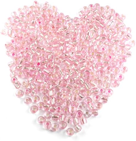 Silver Lined Seed Bead - Size 5/0 - 24 Grams - Cherry Blossom