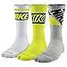 Nike Men's 3-pk Dri-fit Cushioned Crew Socks for shoe sizes 8-12 and 12-15 (Large, Black/Cyber/White)