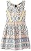 My Michelle Big Girls' Swing Dress with Border Print and Zip Back