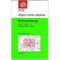 DAV Alpenvereinskarte 31/3 Brennerberge 1 : 50 000 Wegmarkierungen: �stliche Stubaier- und westliche Zillertaler Alpen