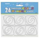 24 Clear Tablecover Clips