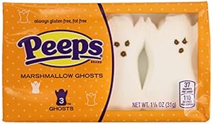 Marshmallow PEEPS Marshmallow Ghosts, 1.125 Ounce (Pack of 24)
