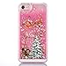 iPhone 6s case,iphone 6 case, liujie Liquid, Cool Quicksand Moving Stars Bling Glitter Floating Dynamic Flowing Case Liquid Cover for Iphone 6 4.7 inch(Christmas pink)