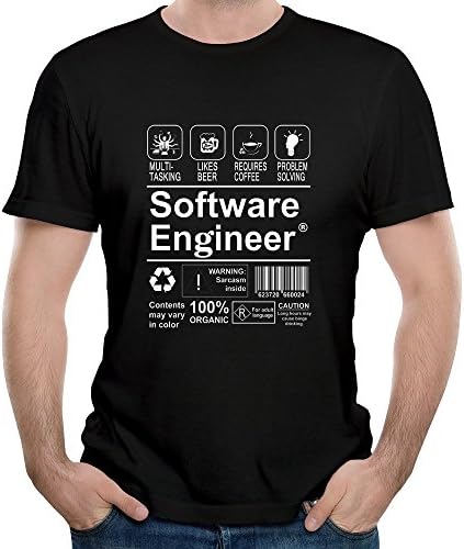 Men's Software Engineer Multi Tasking Casual Short-Sleeves T Shirt